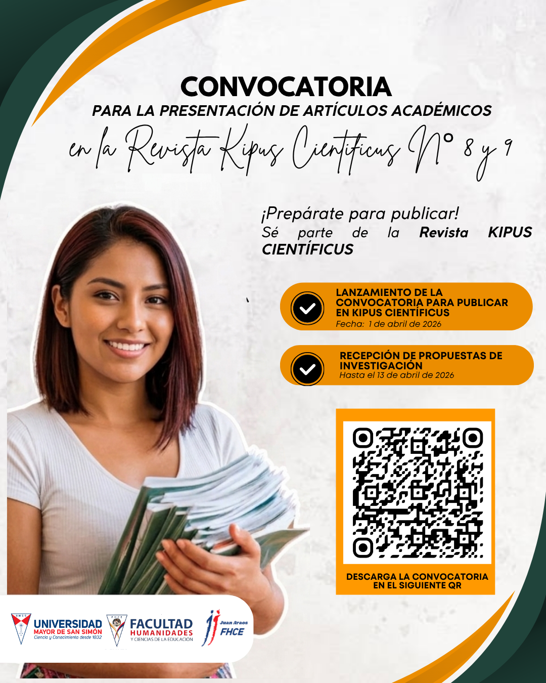 Convocatoria para la presentación de artículos académicos en la Revista Kipus Cientificus N° 8 y 9